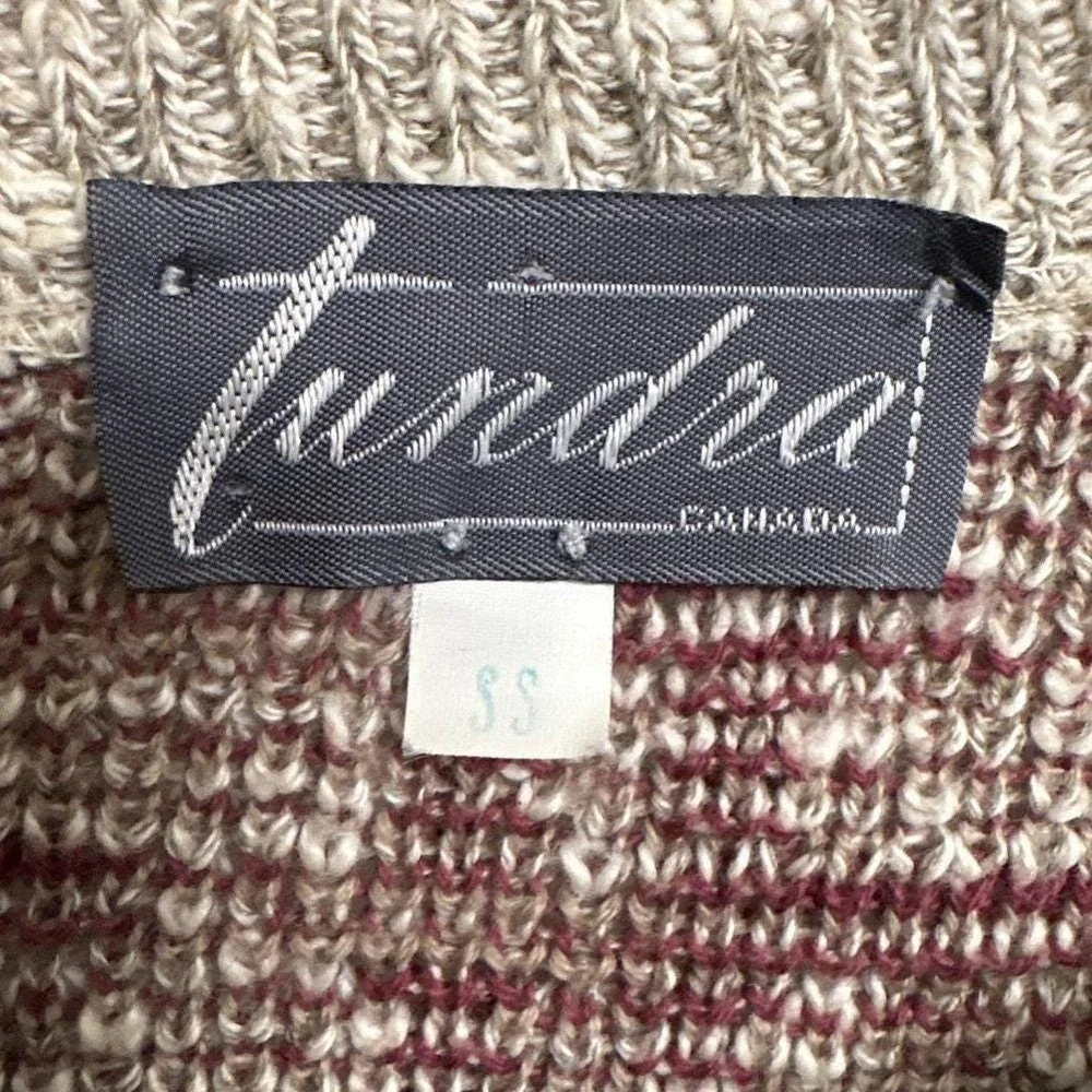 Vintage 90s Tundra Canada 3D Knit Sweater |‎ Coogi Style Multicolor Abstract M